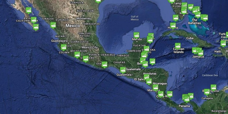 Central American Region Cruise Port Tracker